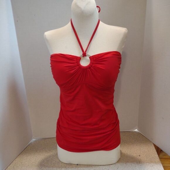 MK Tankini Top Size Small Red. W1 - Picture 1 of 7